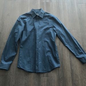 Men’s H&M Slim Fit Easy Iron S Navy Dress Shirt